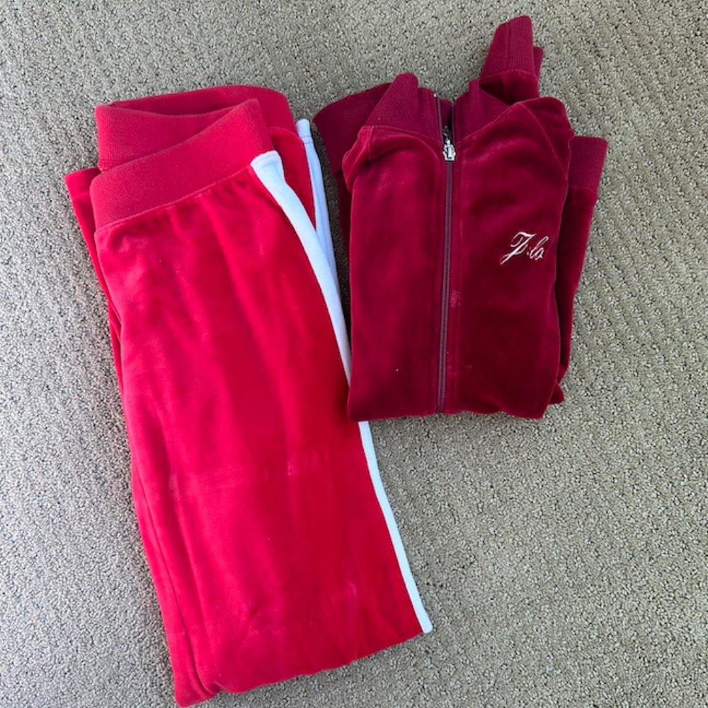 Y2K Vintage JLO by Jennifer Lopez Red Tracksuit
